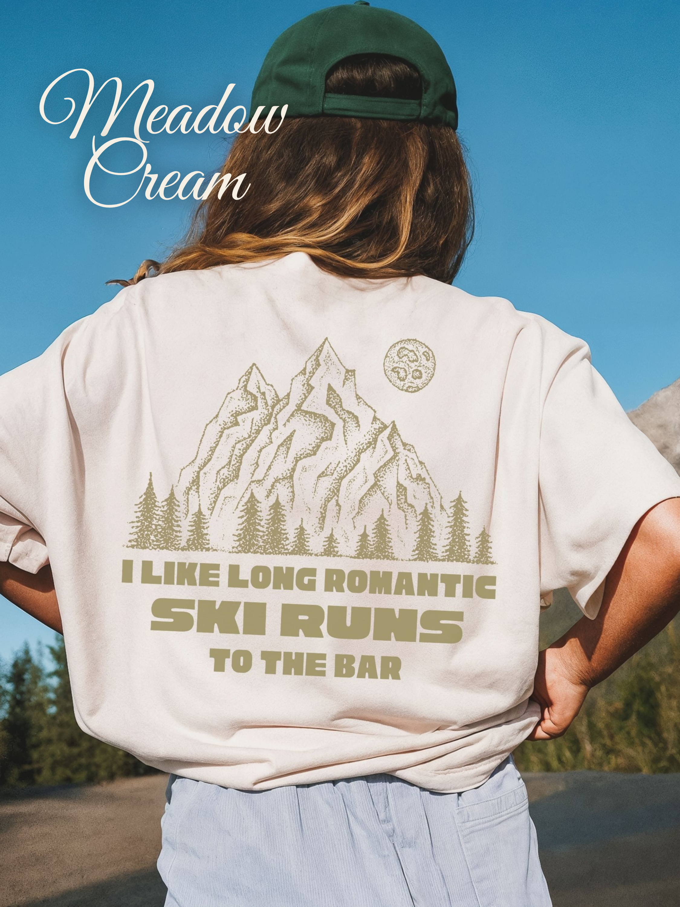 I Like Long Romantic Ski Runs to the Bar Tee | 100% Cotton | Soft Vintage Look