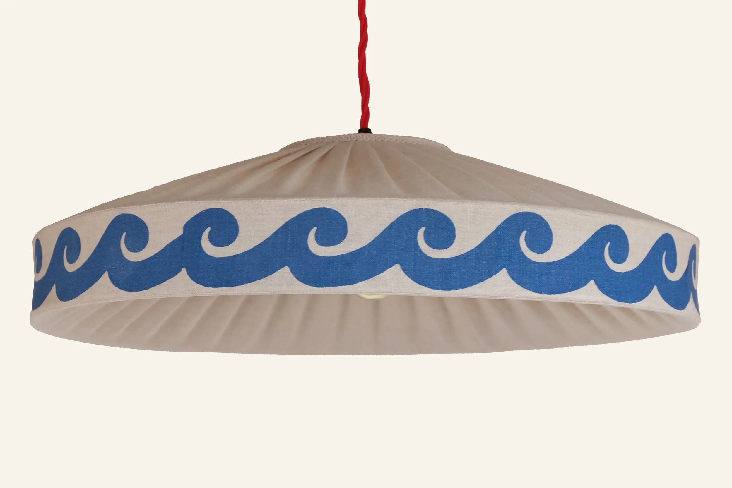 Cresting Waves in unexpected bright blue