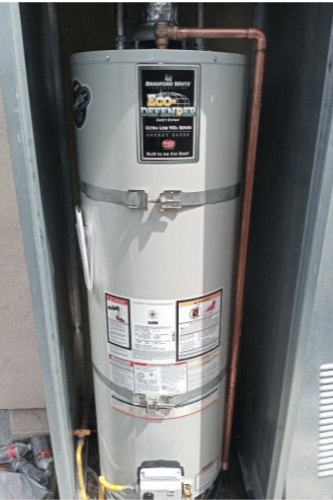 Water heater installed