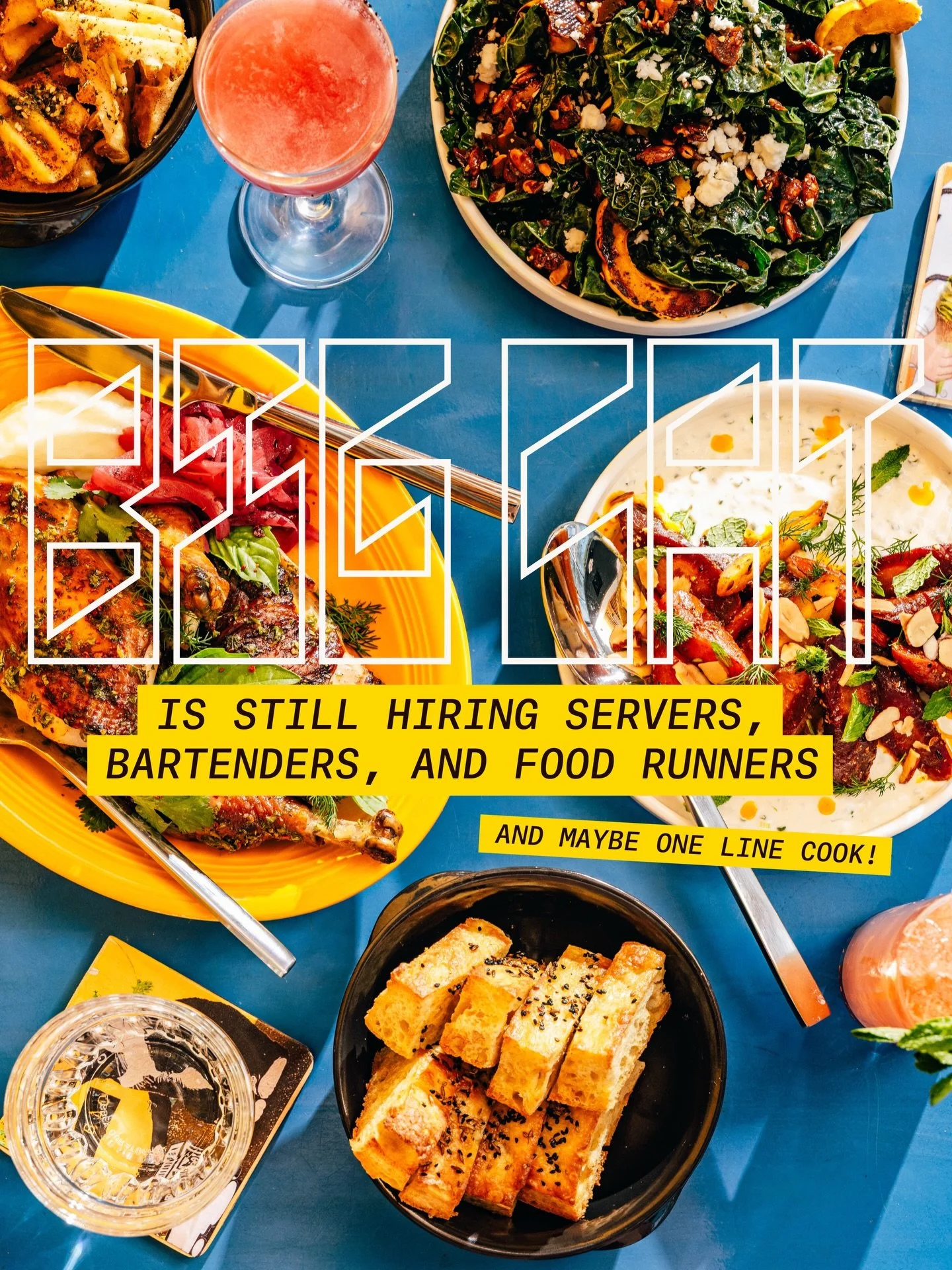 JOIN OUR TEAM! Big Cat needs more paws! If you&rsquo;re looking for hospitality work at a funky and fun new restaurant, please reach out to GM@BigCatBrookside.com with your resum&eacute;. Full-Time work available for experienced folks as well as aspi