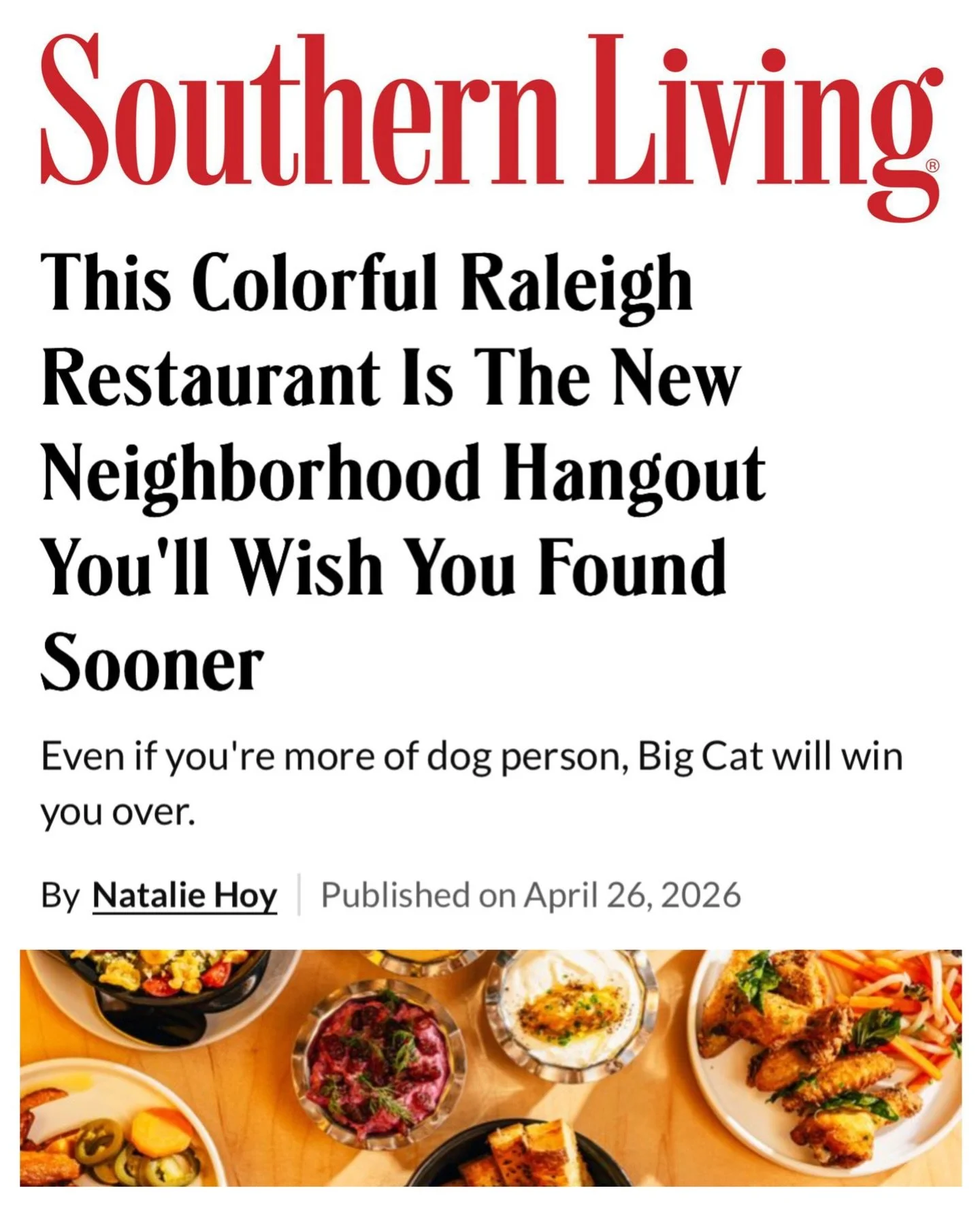 Huge thanks to @pinkpotatoeats and @southernlivingmag for visiting our restaurant and shining a little light on a project that&rsquo;s so much more than a sum of its parts. &ldquo;The space may have lived a few lives before, but this time, it&rsquo;s