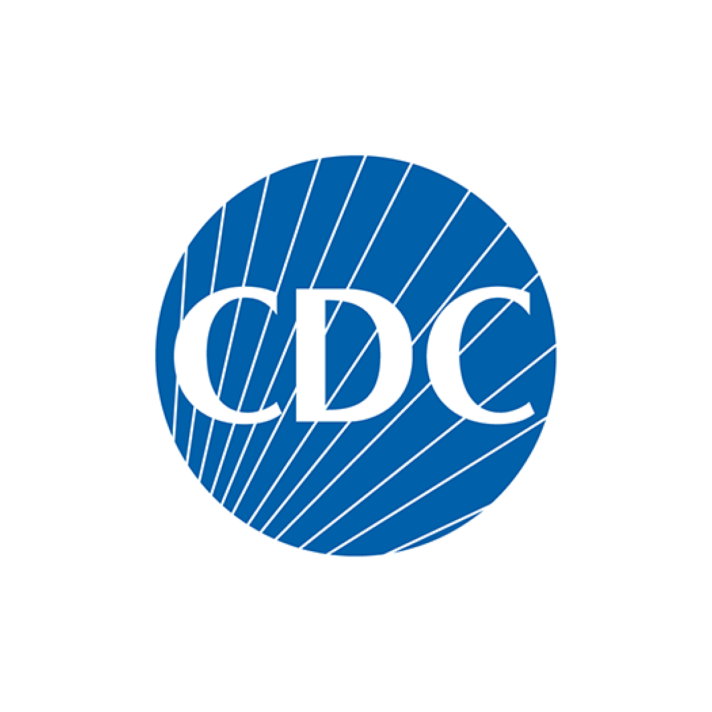 Blue circular logo with white diagonal lines and the letters CDC in the center.