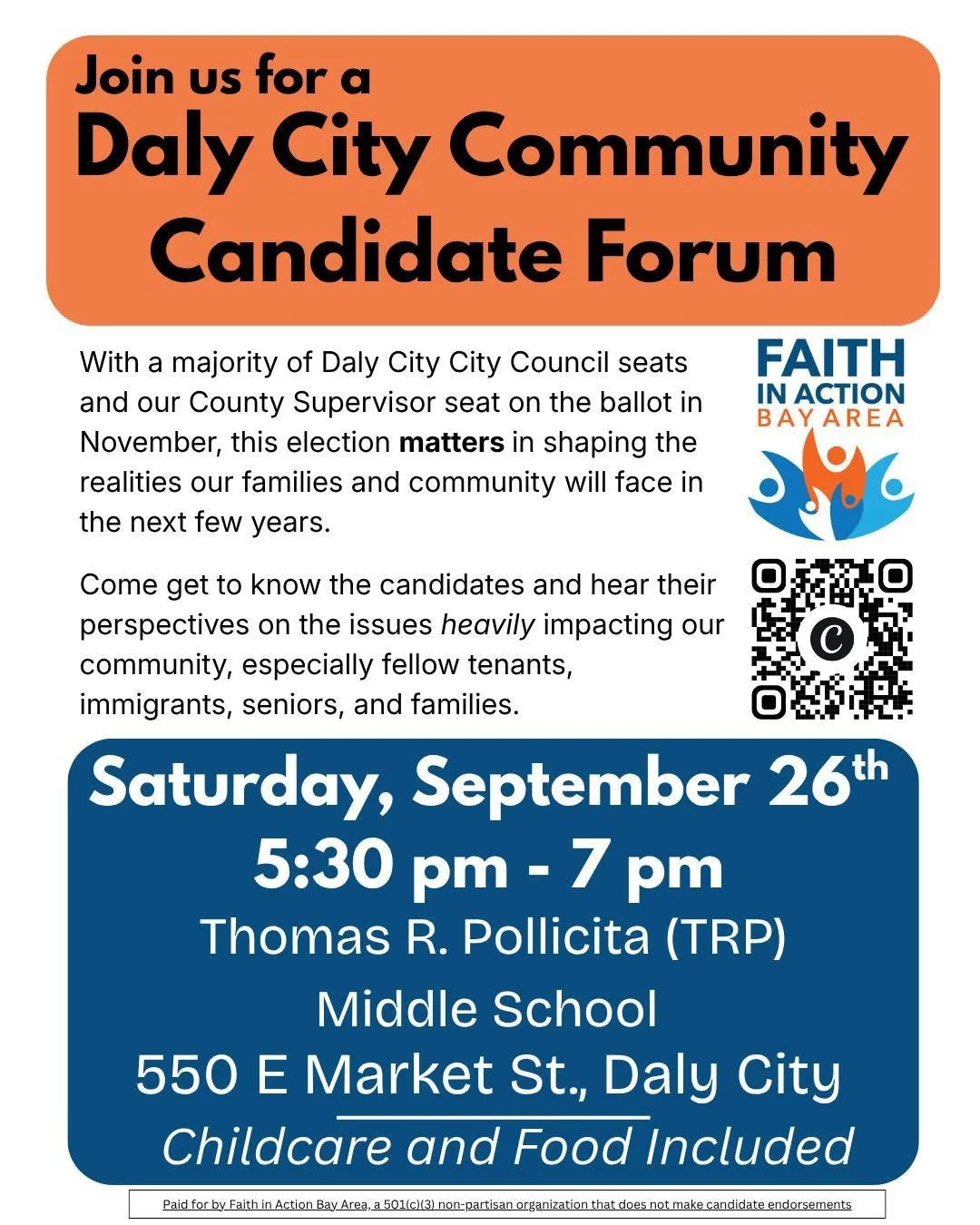 Faith in Action Bay Area: Candidate Forum