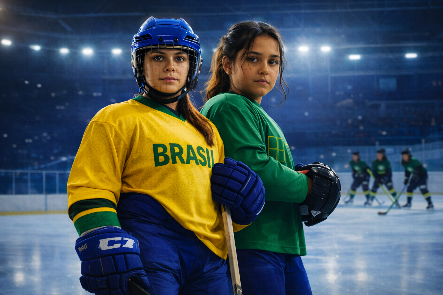 Braziian ice hockey champions in action.png