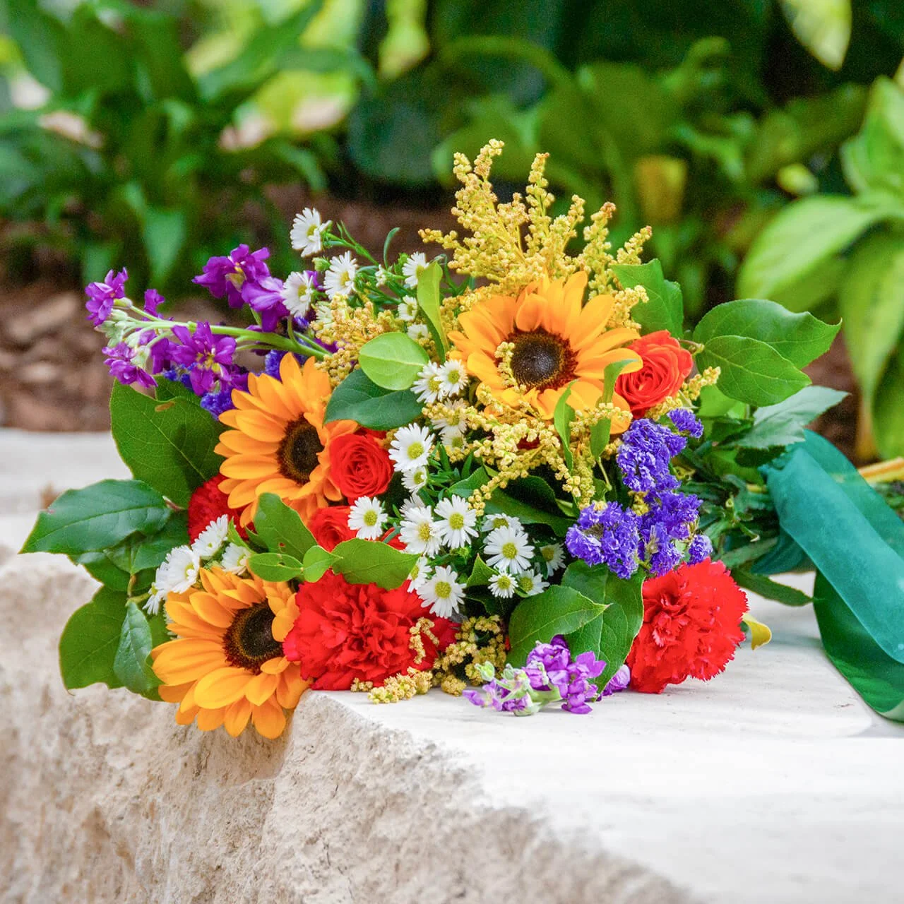 Watercolor Wrapped Bouquet