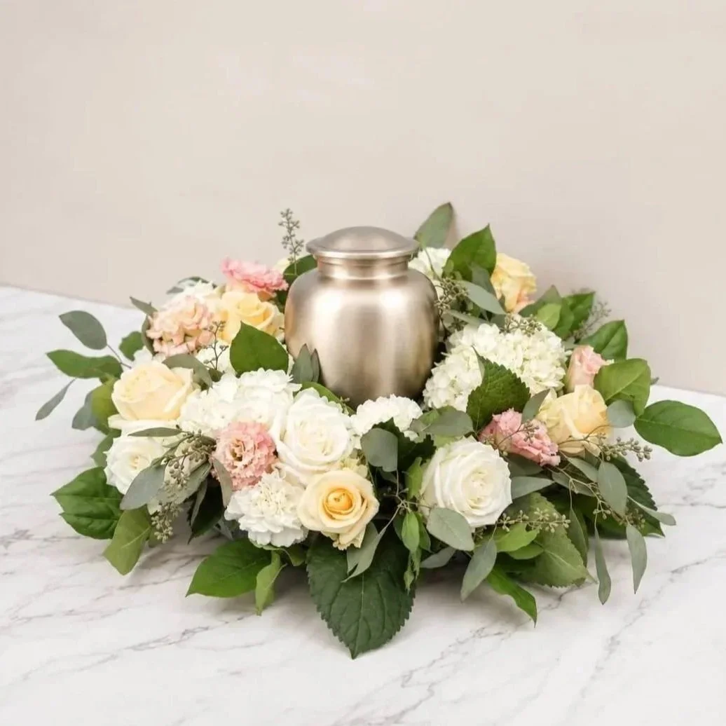 Soft Garden Urn Wreath