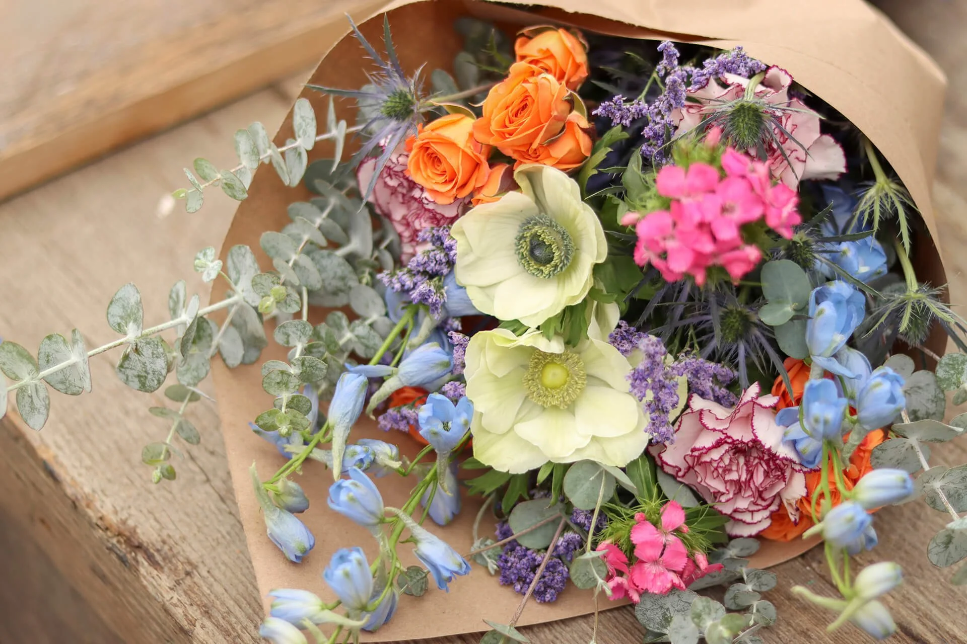 Bloom & Branch Garden Confetti Wrapped Bouquet