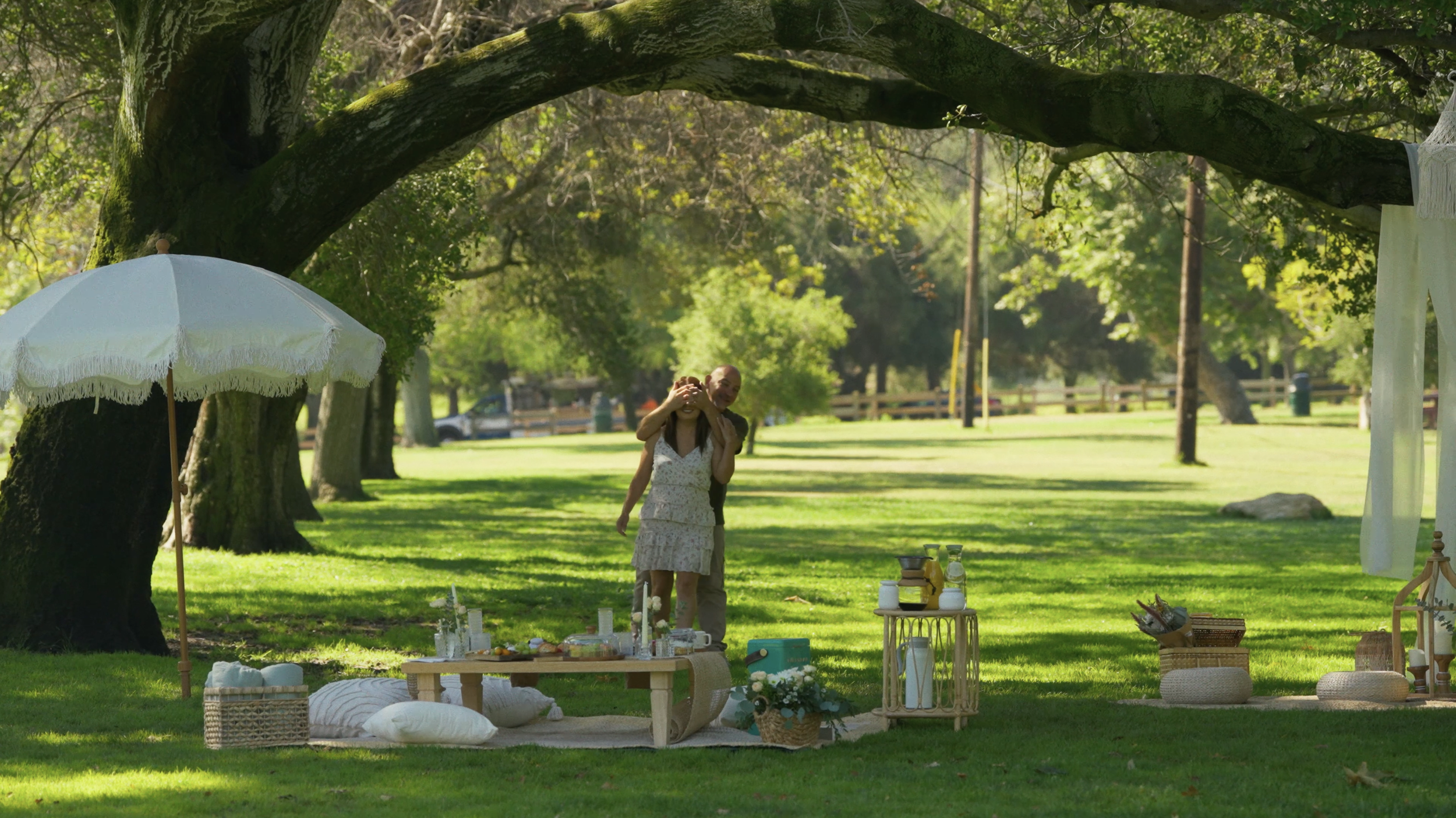 A surprise breakfast picnic in a park - Mandra Soul