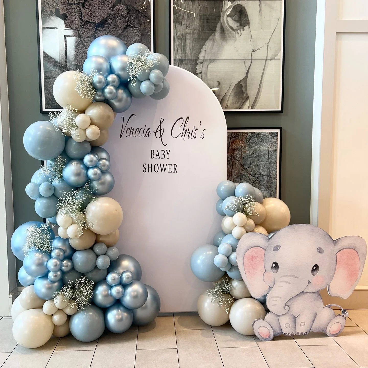 Venecia &amp; Chris&rsquo;s Baby Shower 🩶🩵

.

.

.
#babyshower #babyshowerballoons #phxballoons #scottsdaleballoons #azballoons