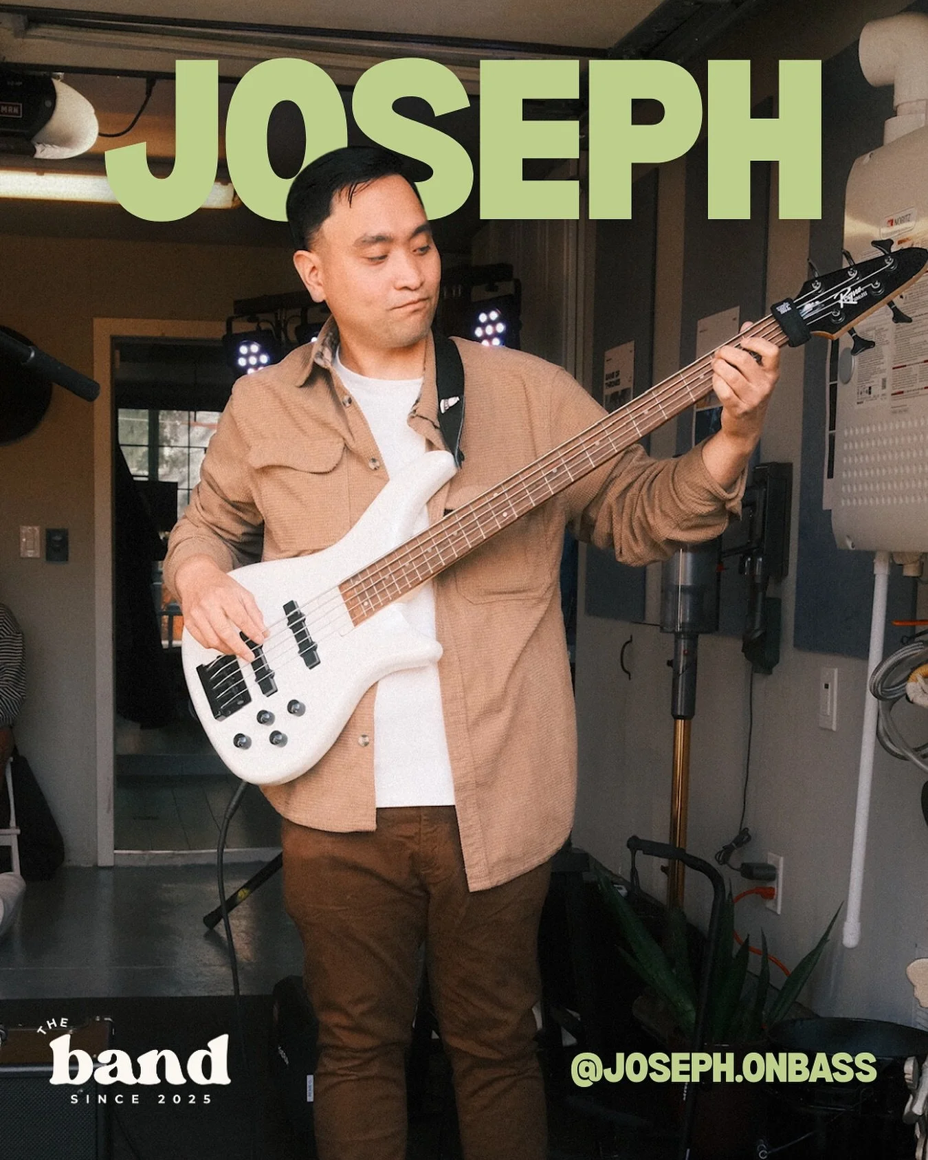 🎶 MEET THE BAND: @joseph.onbass

joseph started playing bass for his friends when he was in high school! &ldquo;my personal sound/genre would be rock groove because i grew up listening to my parents&rsquo; playlist that would range from 70s-90s musi
