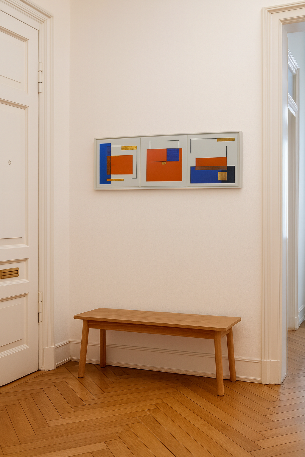 Trio in Orange and Blue