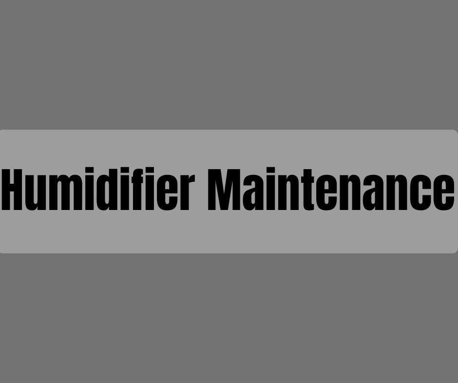 Humidifier Maintenance 