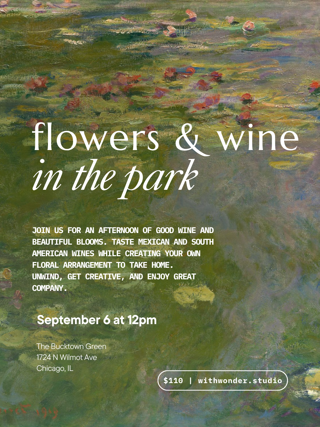 Flowers & Wine in the park