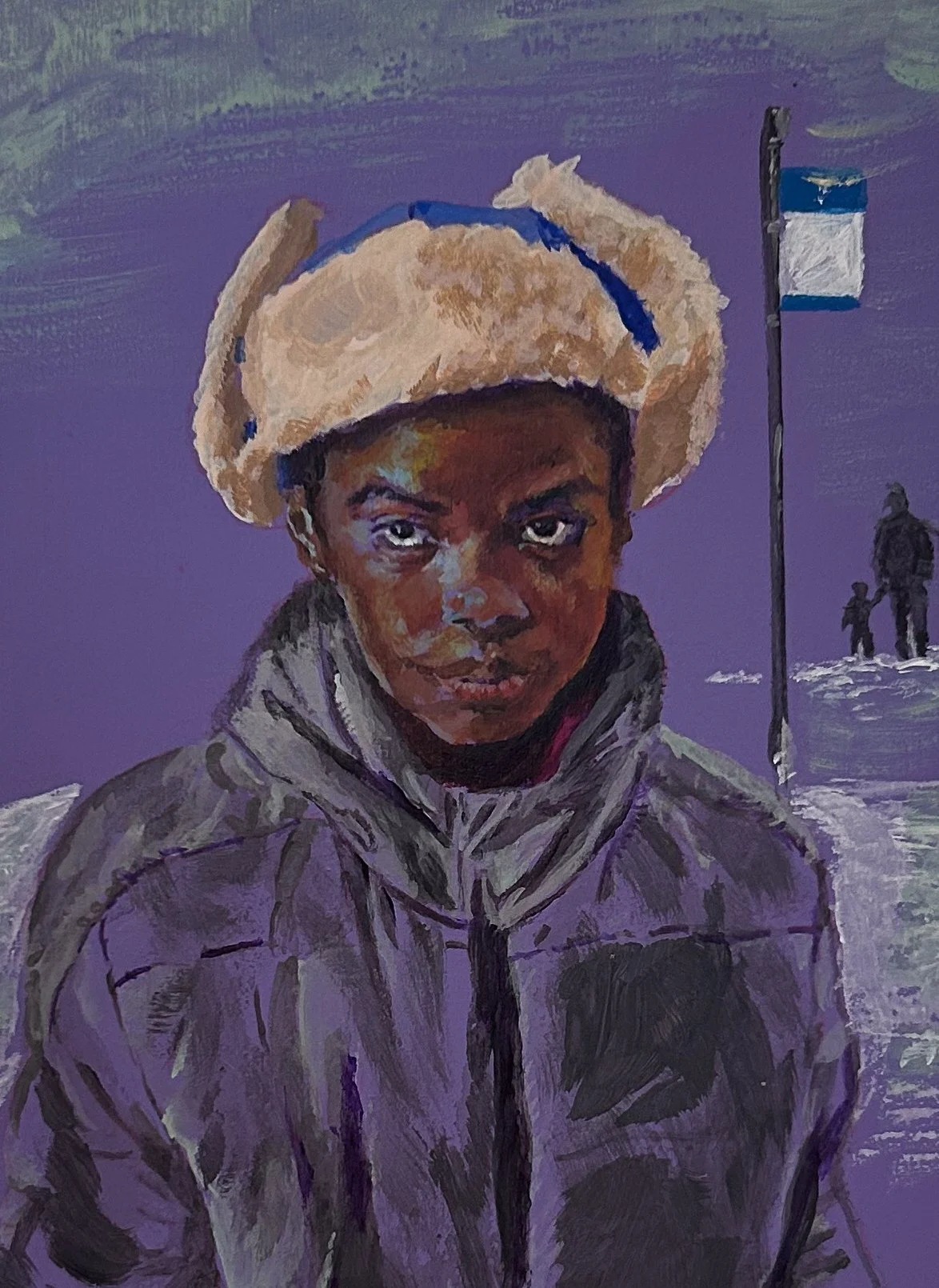 After School Matters,  acrylic on wood panel 2024