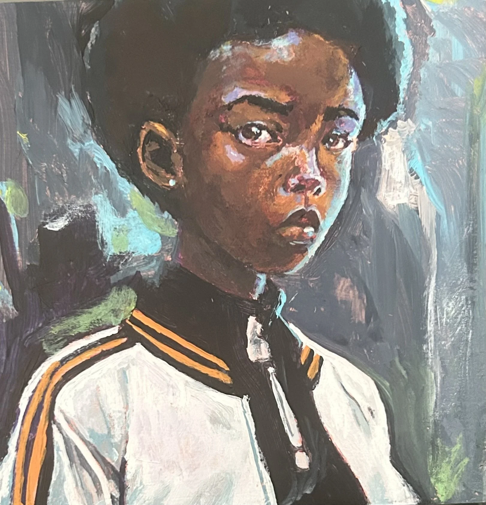 Aquamarine, acrylic on wood panel 2024