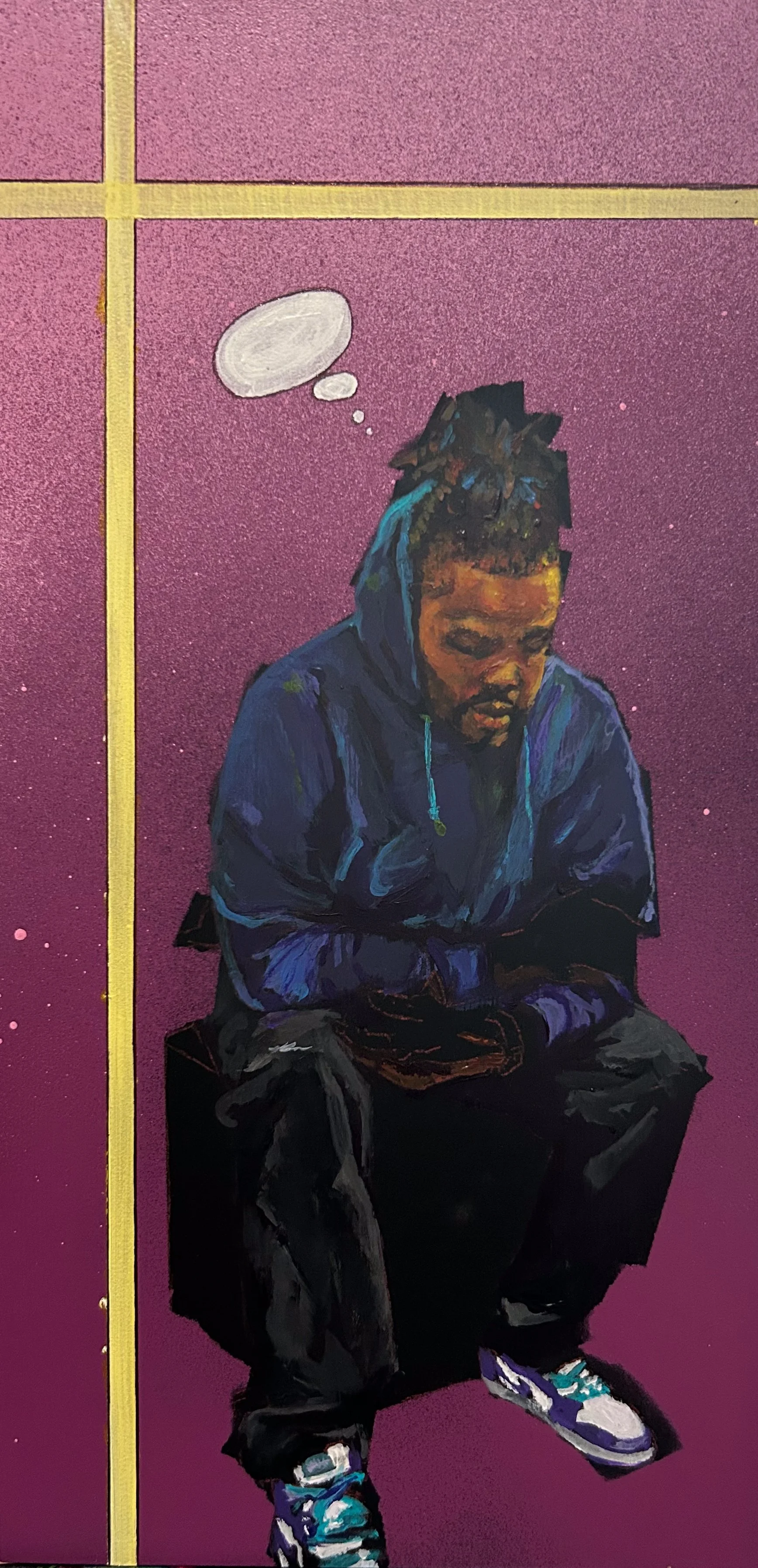 Absolutions, acrylic on wood panel 2024