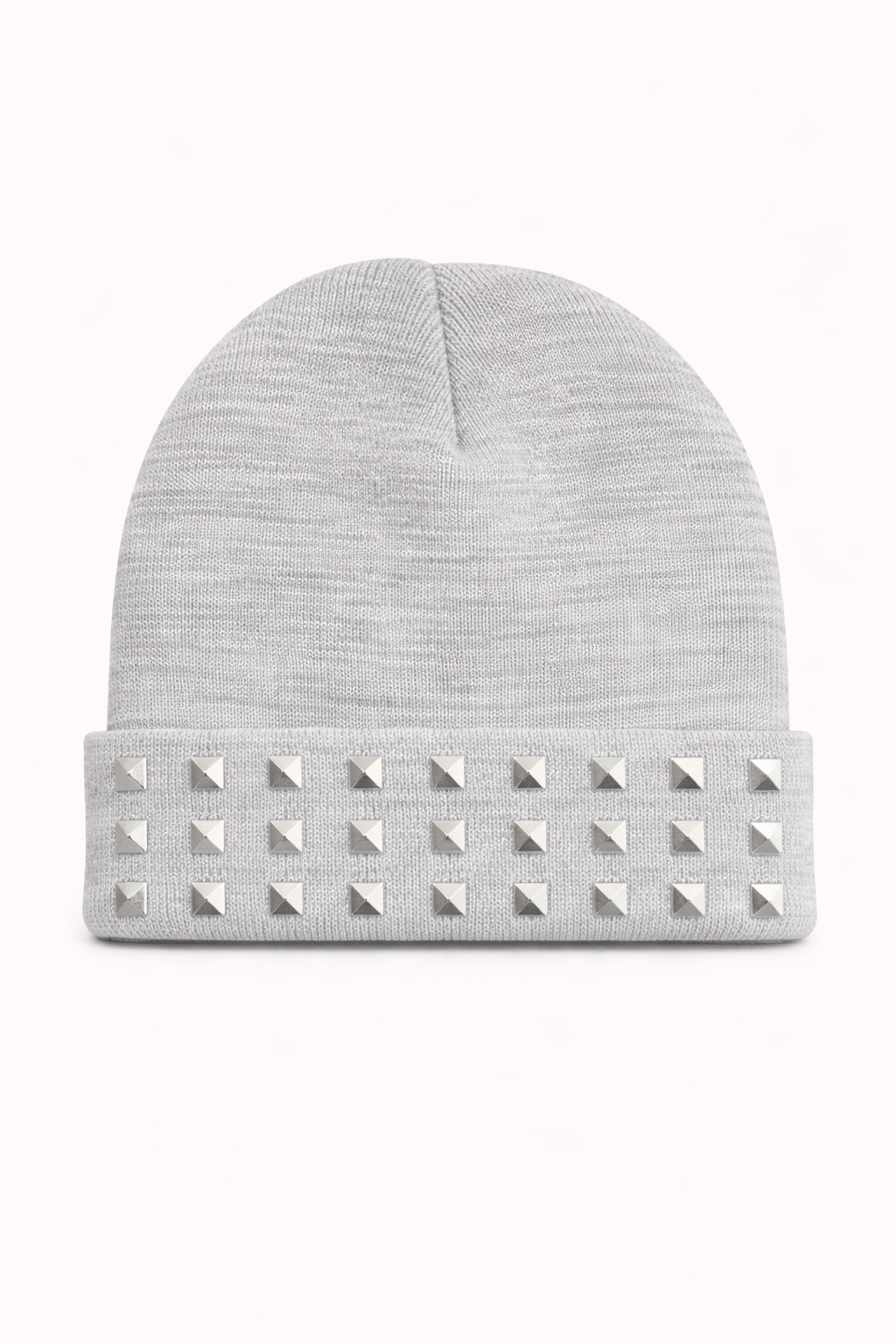Square studded beanie