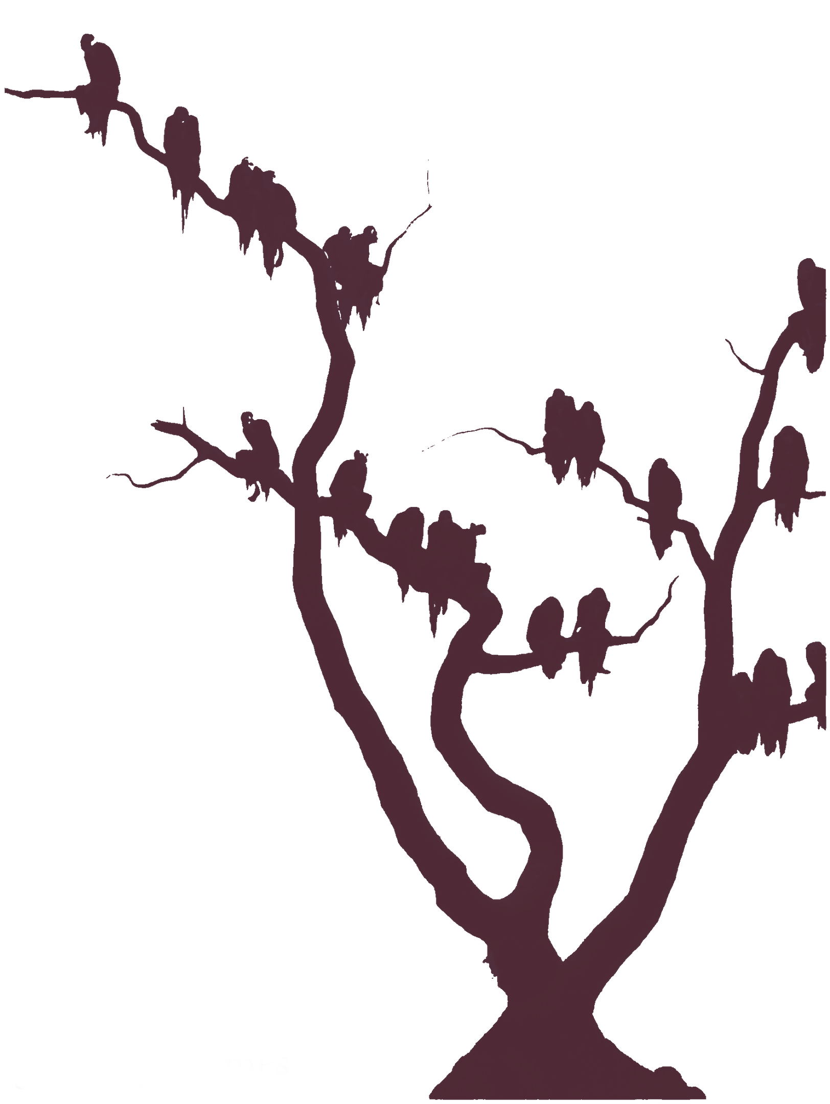 Silhouette of a tree with several branches and vultures on the Gramarye Games Indie TTRPG Publishing Website