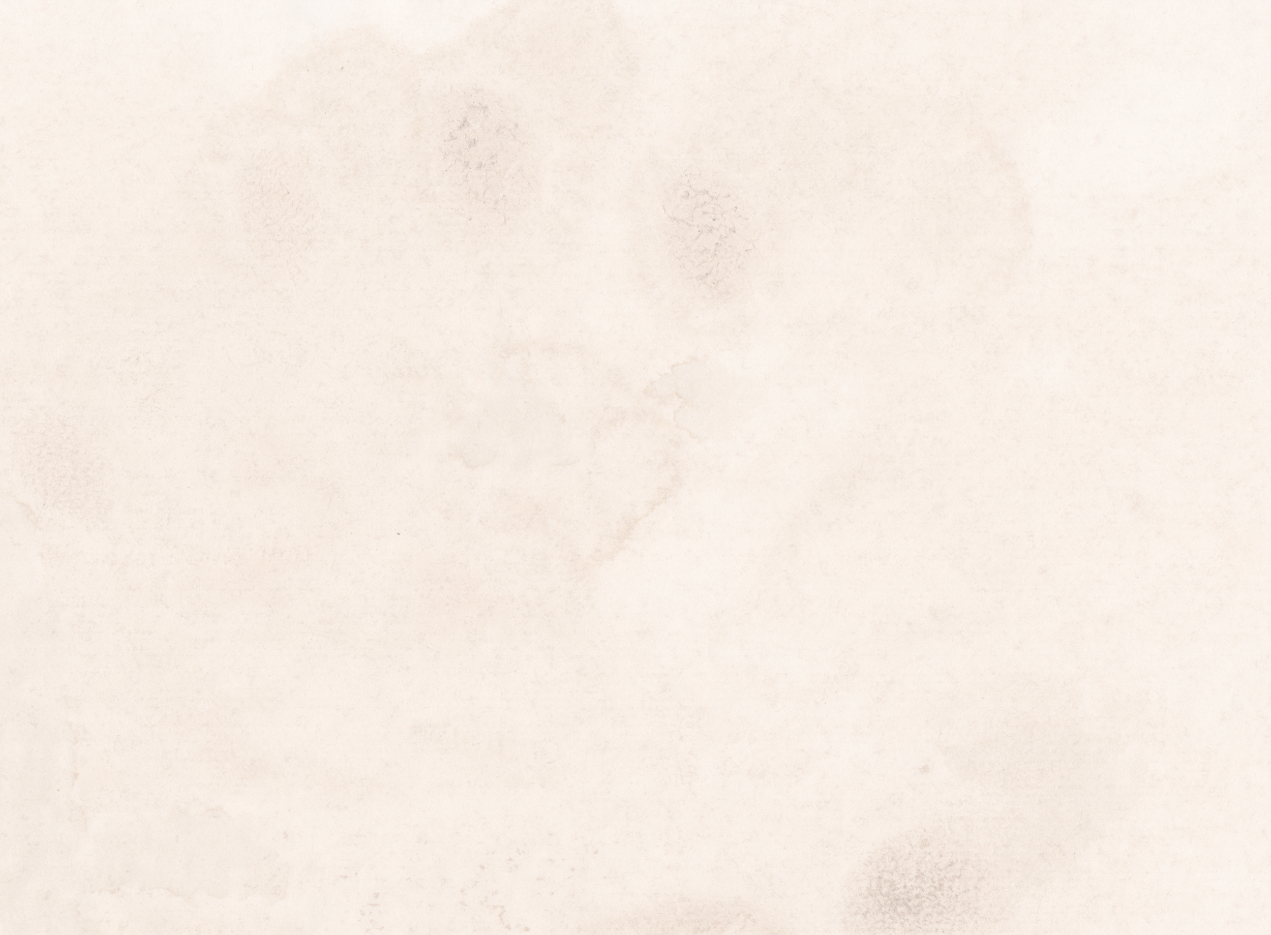 A textured beige sheet of paper with darker brown stains and spots.