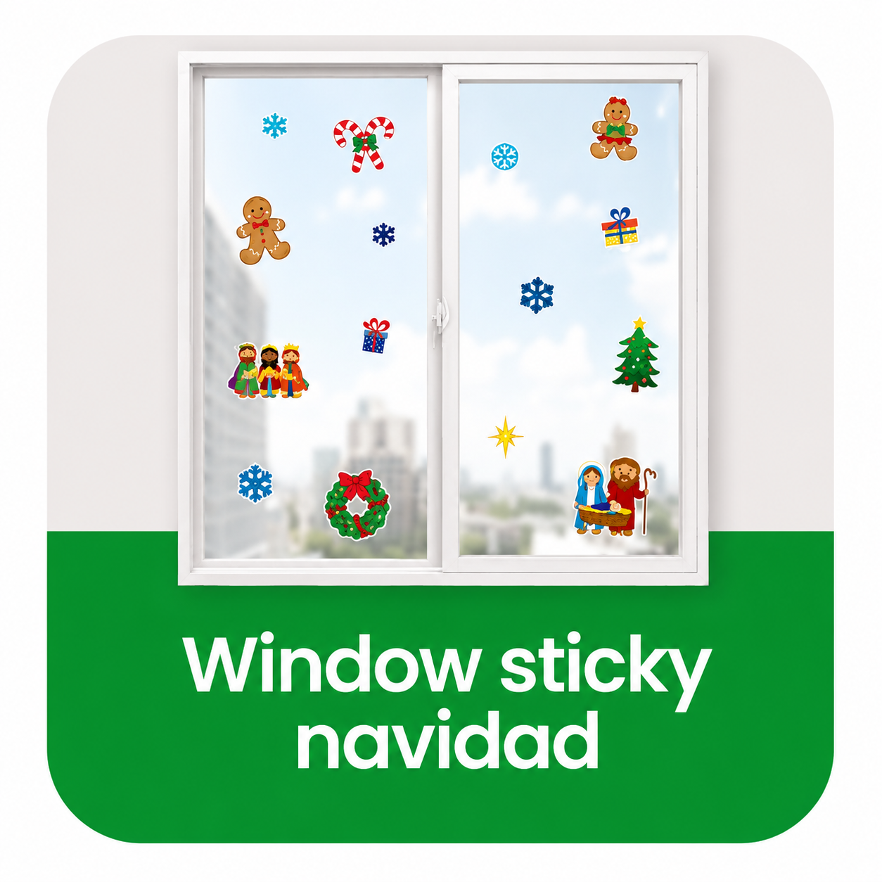 window sticky navidad