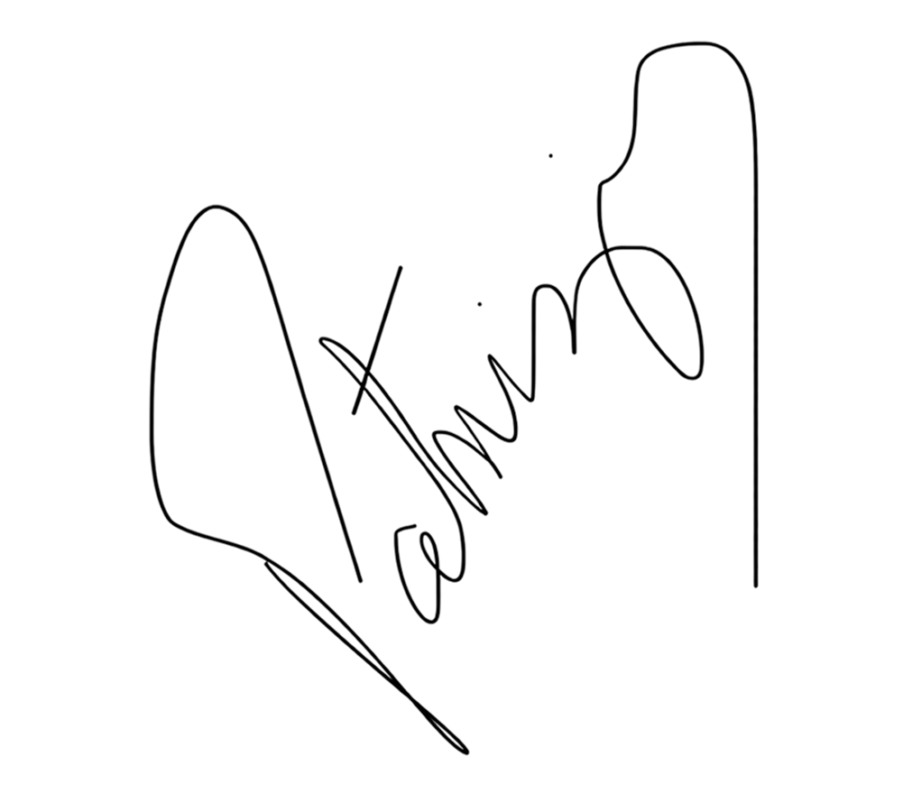 Dibujo con la palabra 'Amor' escrita en línea continua formando un corazón