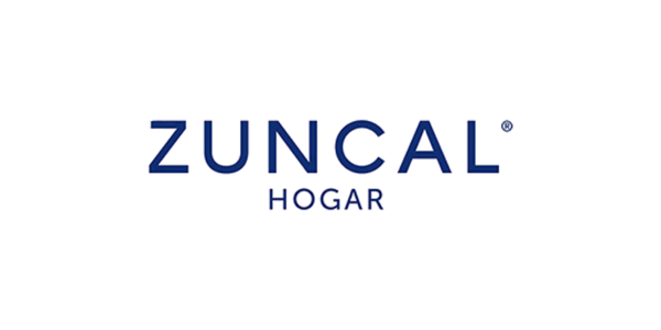 Logotipo de Zuncal Hogar en colores azul oscuro y gris.