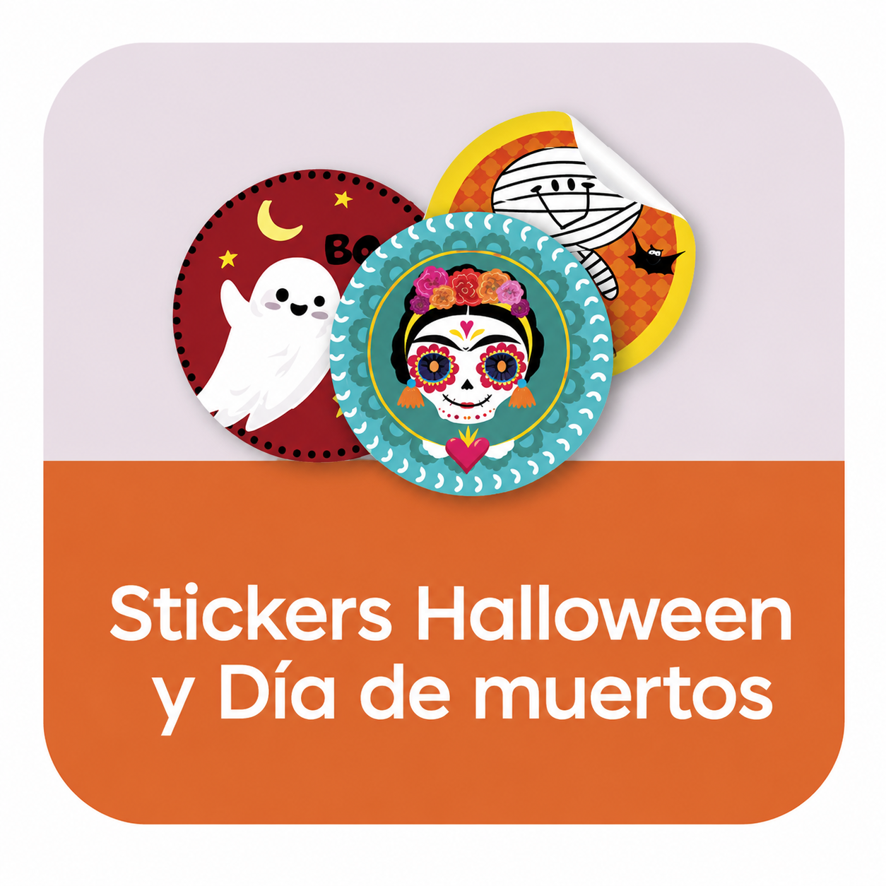 stikers hallowen y Día de muertos