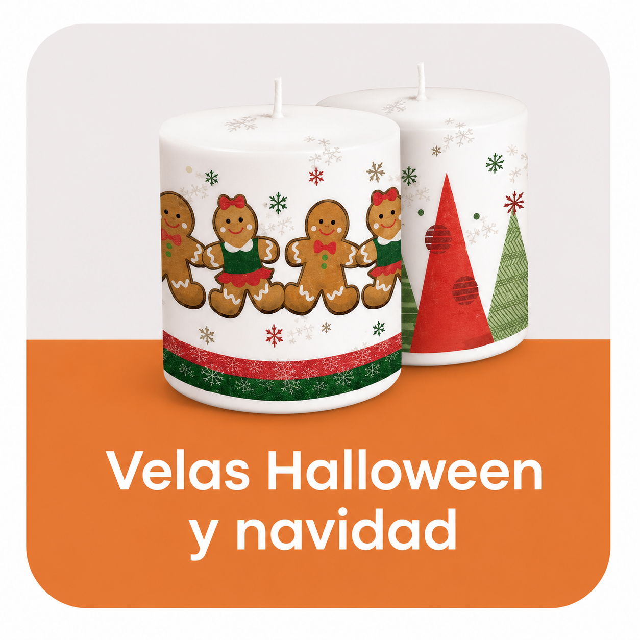 velas Hallowen y Navidad