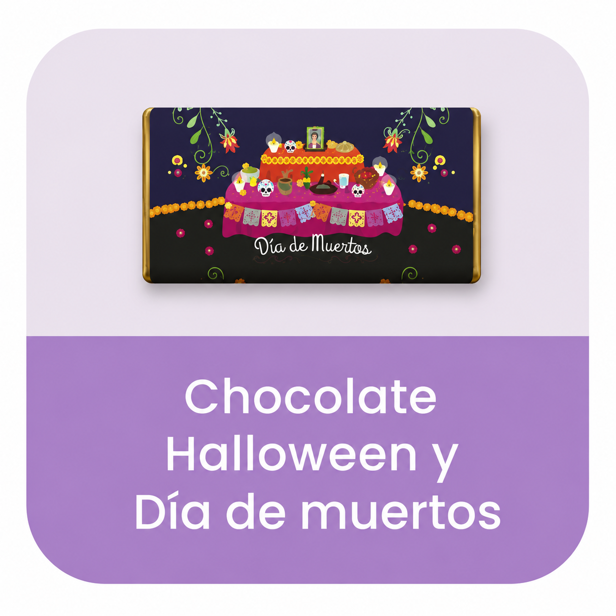 chocolate halloween y día de muertos