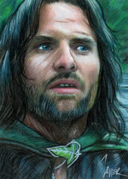 Sketch Card ARAGORN. Viggo Mortensen. LOTR