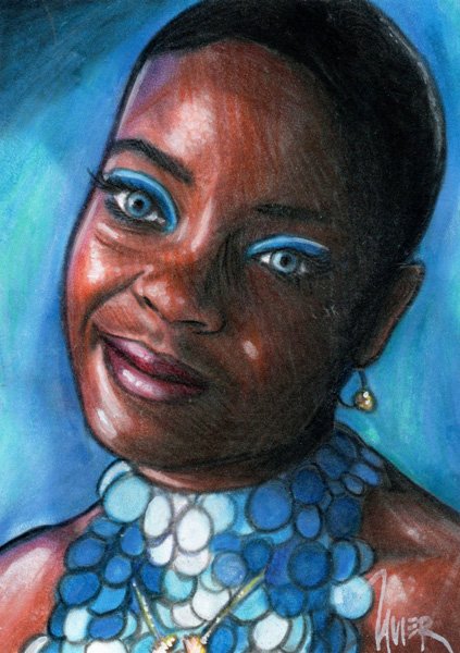 Sketch Card BIANCA BARCLAY Joy Sunday WEDNESDAY