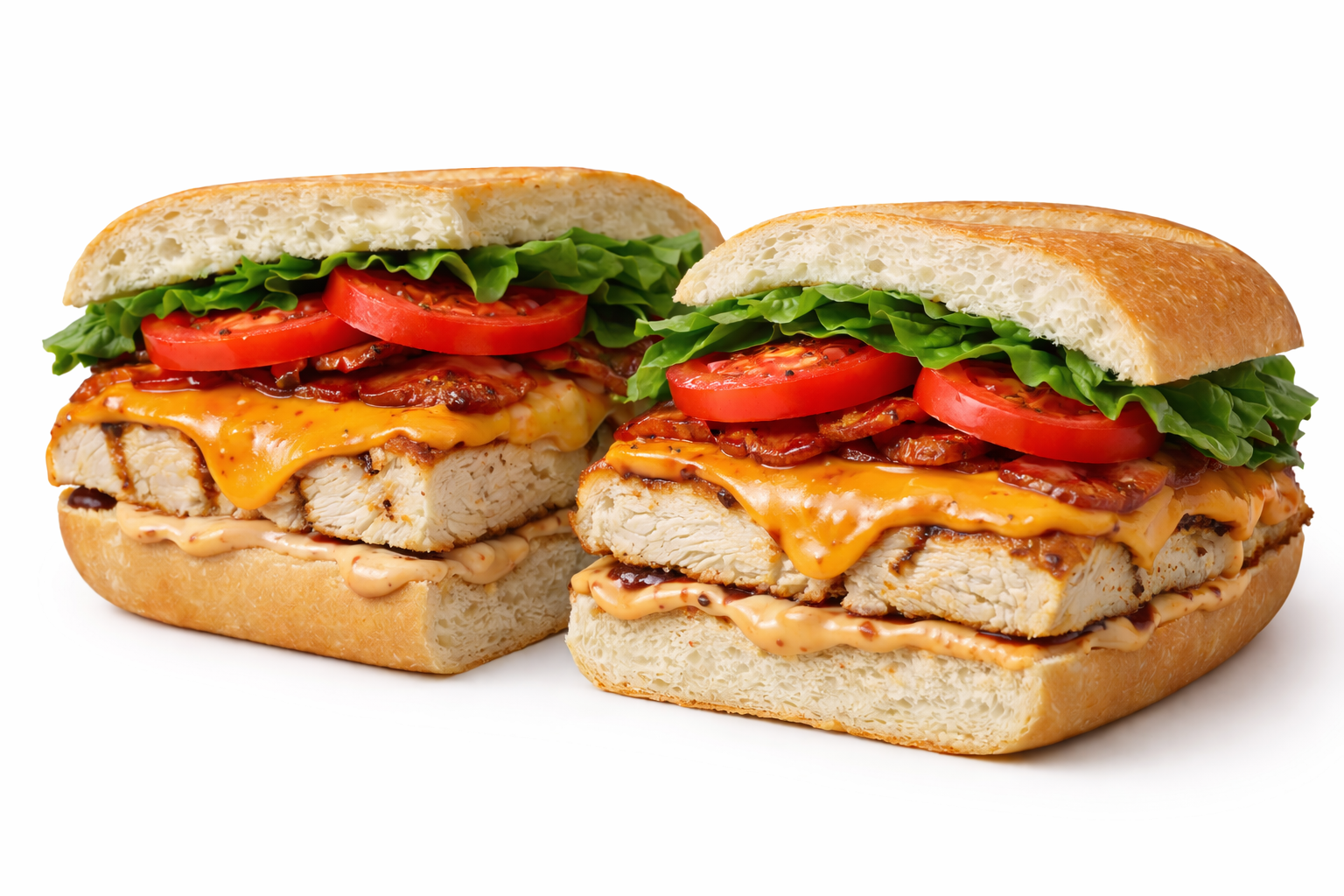 Grilled Chicken, Chipotle Gouda, Lettuce, Tomato, Chipotle mayo, sandwich