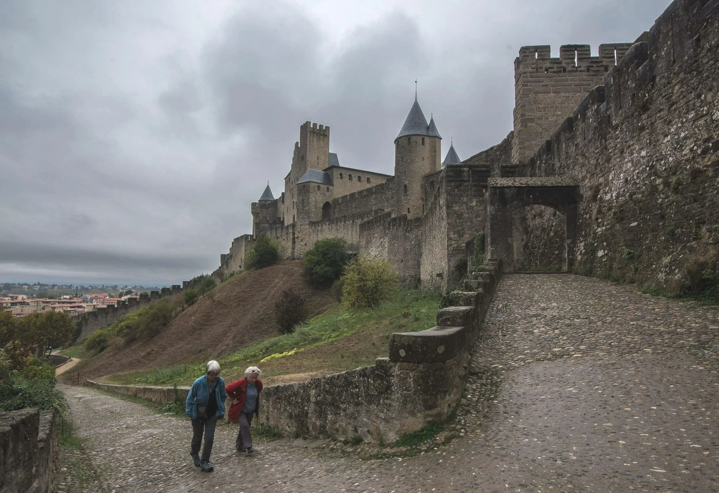 Entrando en Carcasona
