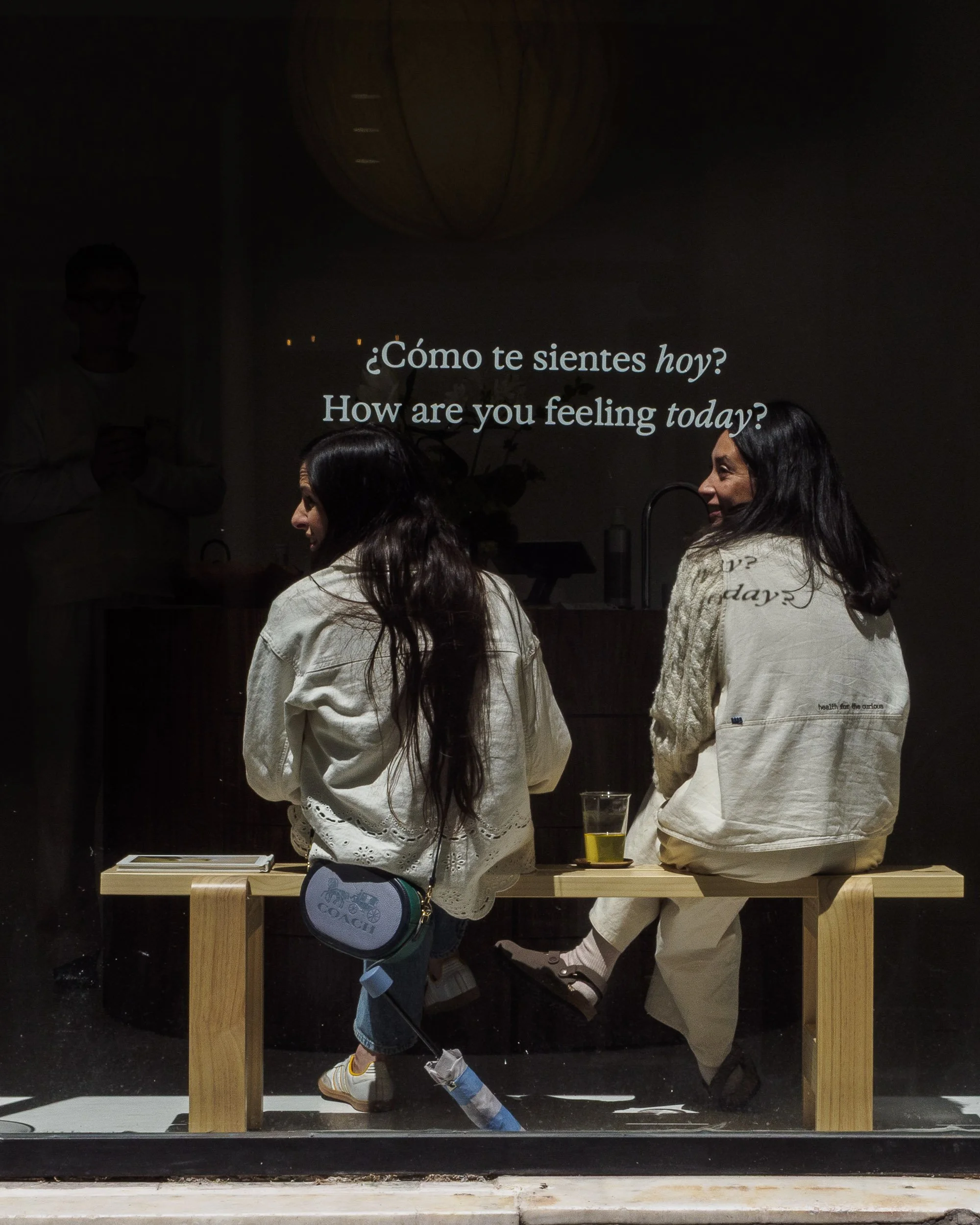 En un café del centro de Madrid