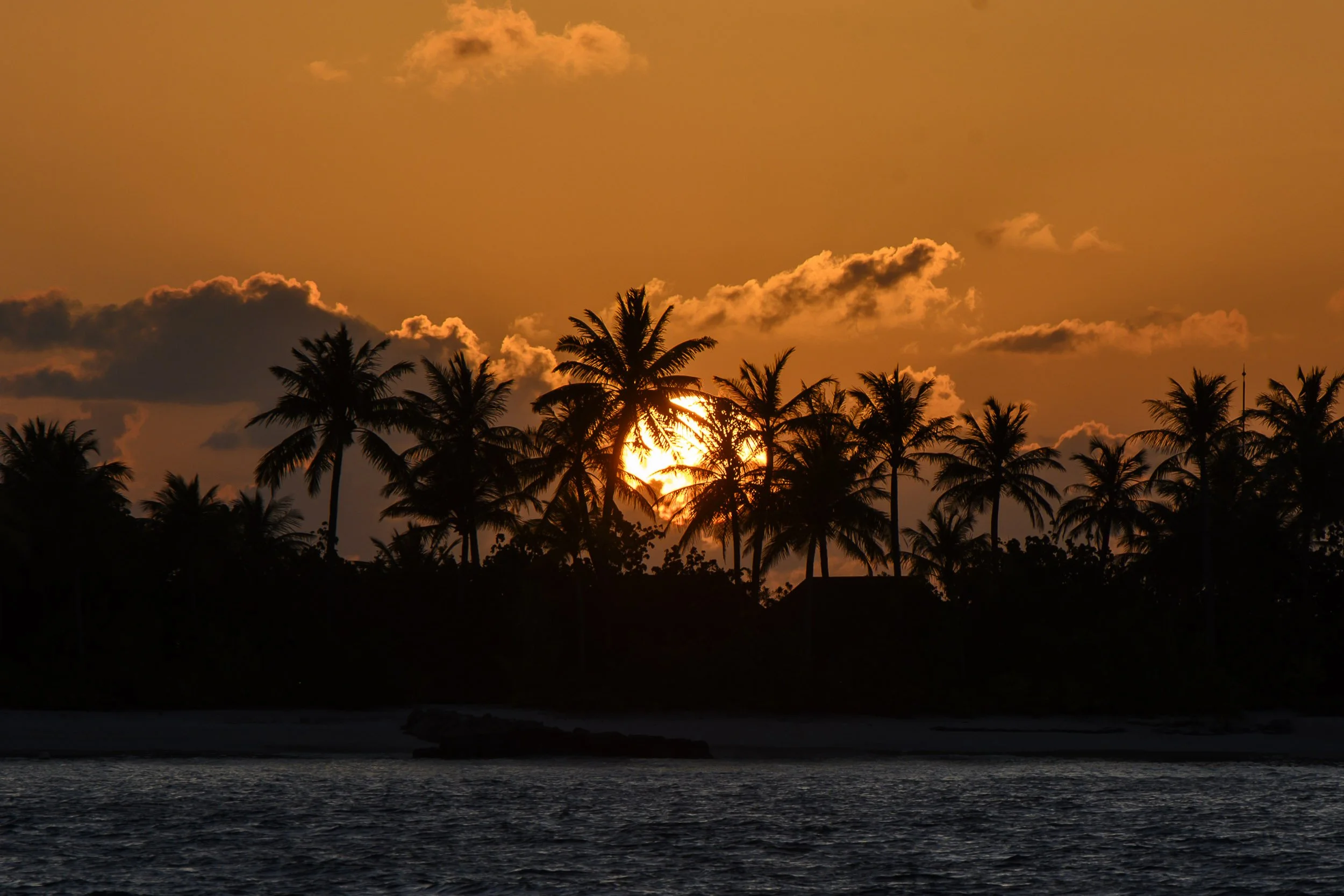 Puesta de sol en Maldivas