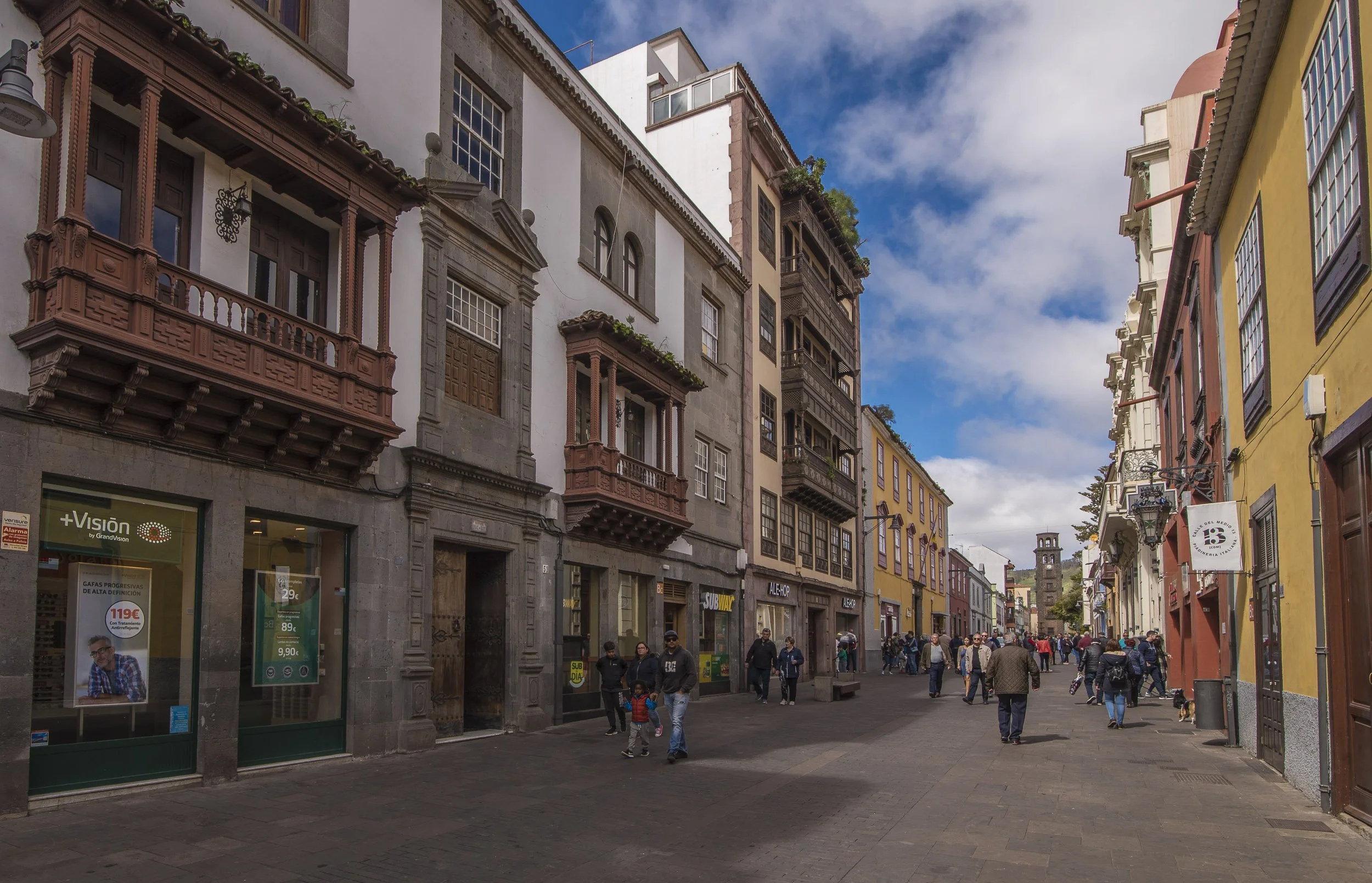 Calles coloniales en San Cristóbal de la Laguna, Tenerife