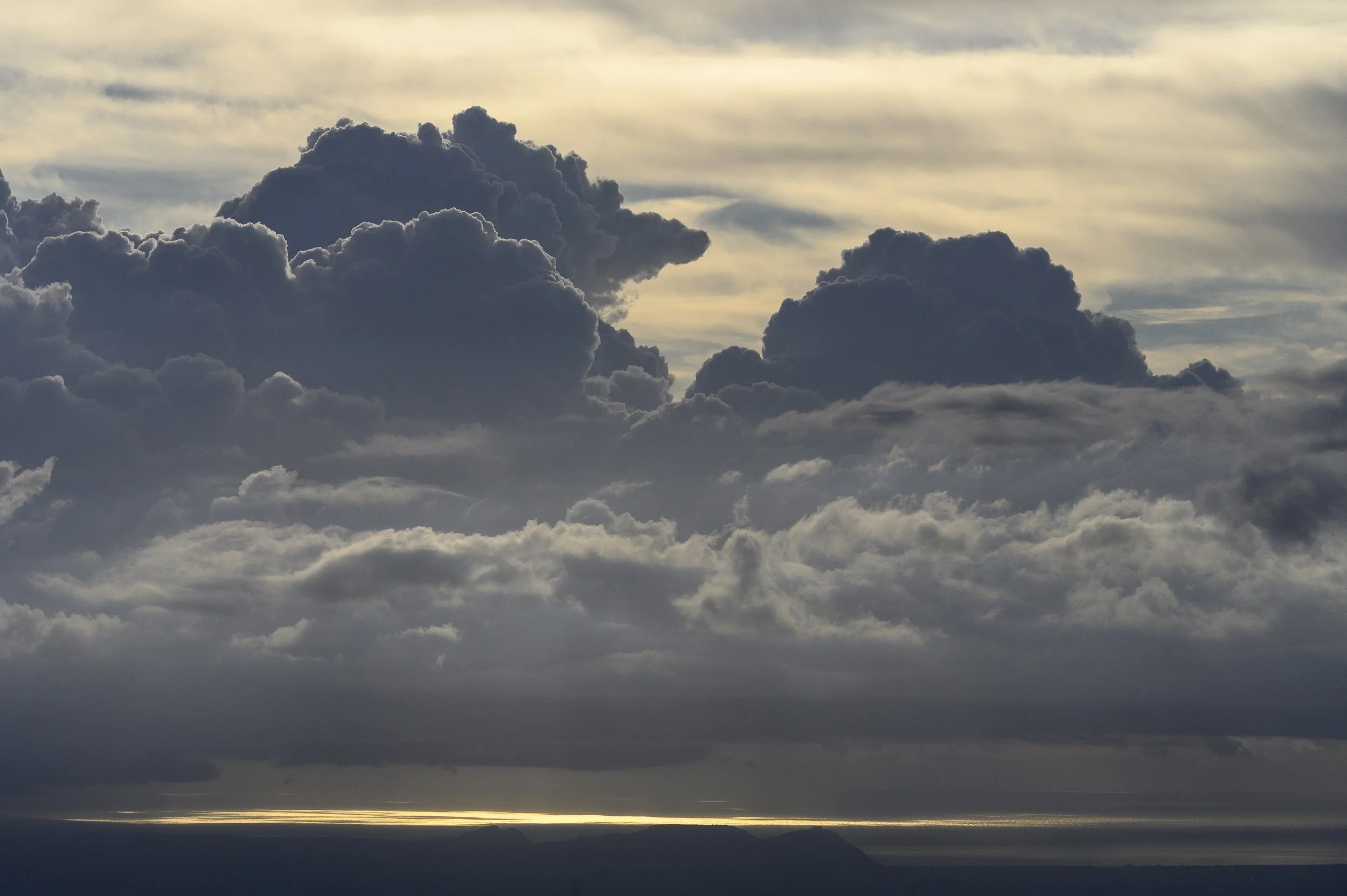 Nubes y el mar desde un globo, La Garrocha, Gerona