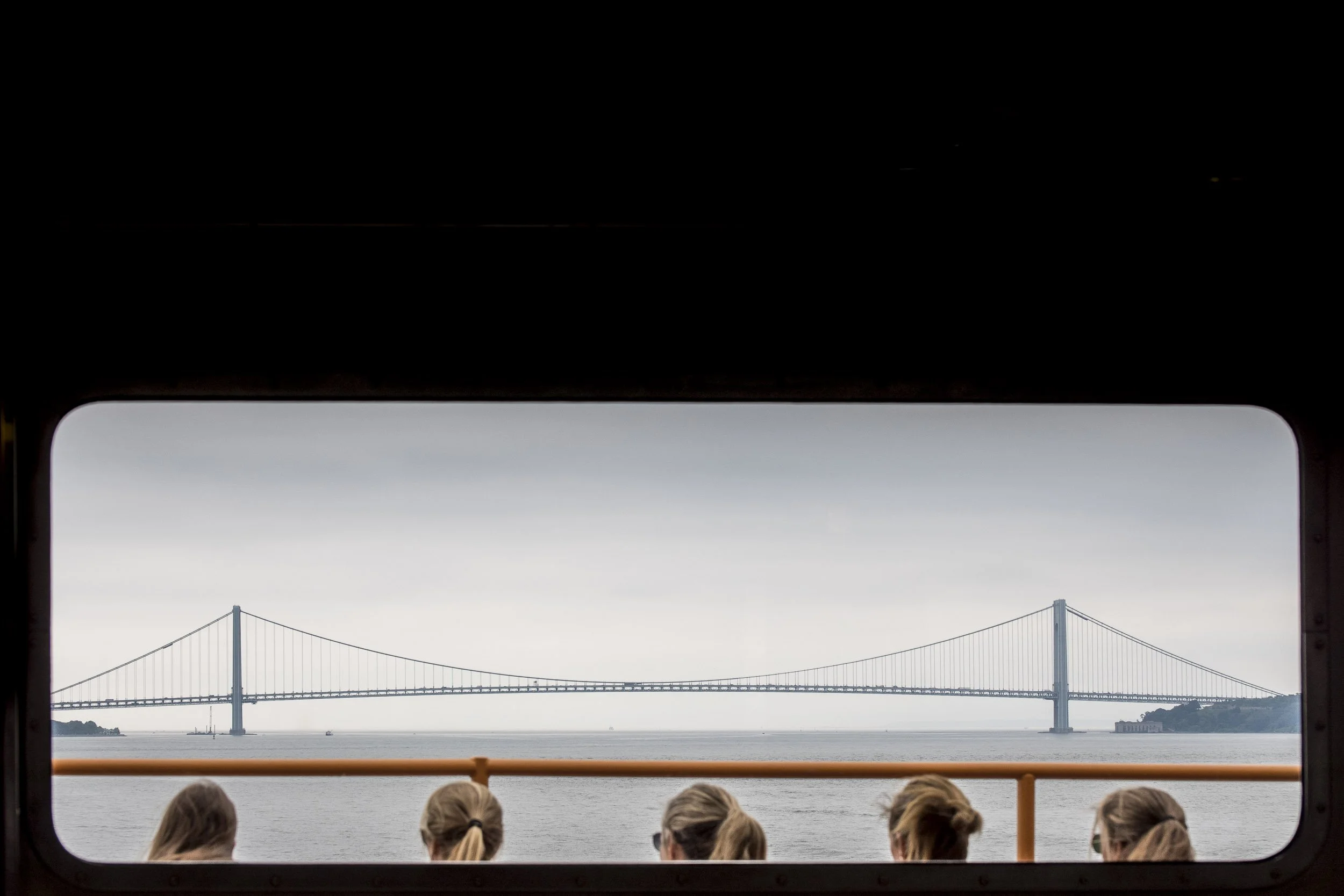 Y el puente Verrazzano-Narrows desde el ferry a Staten Island.