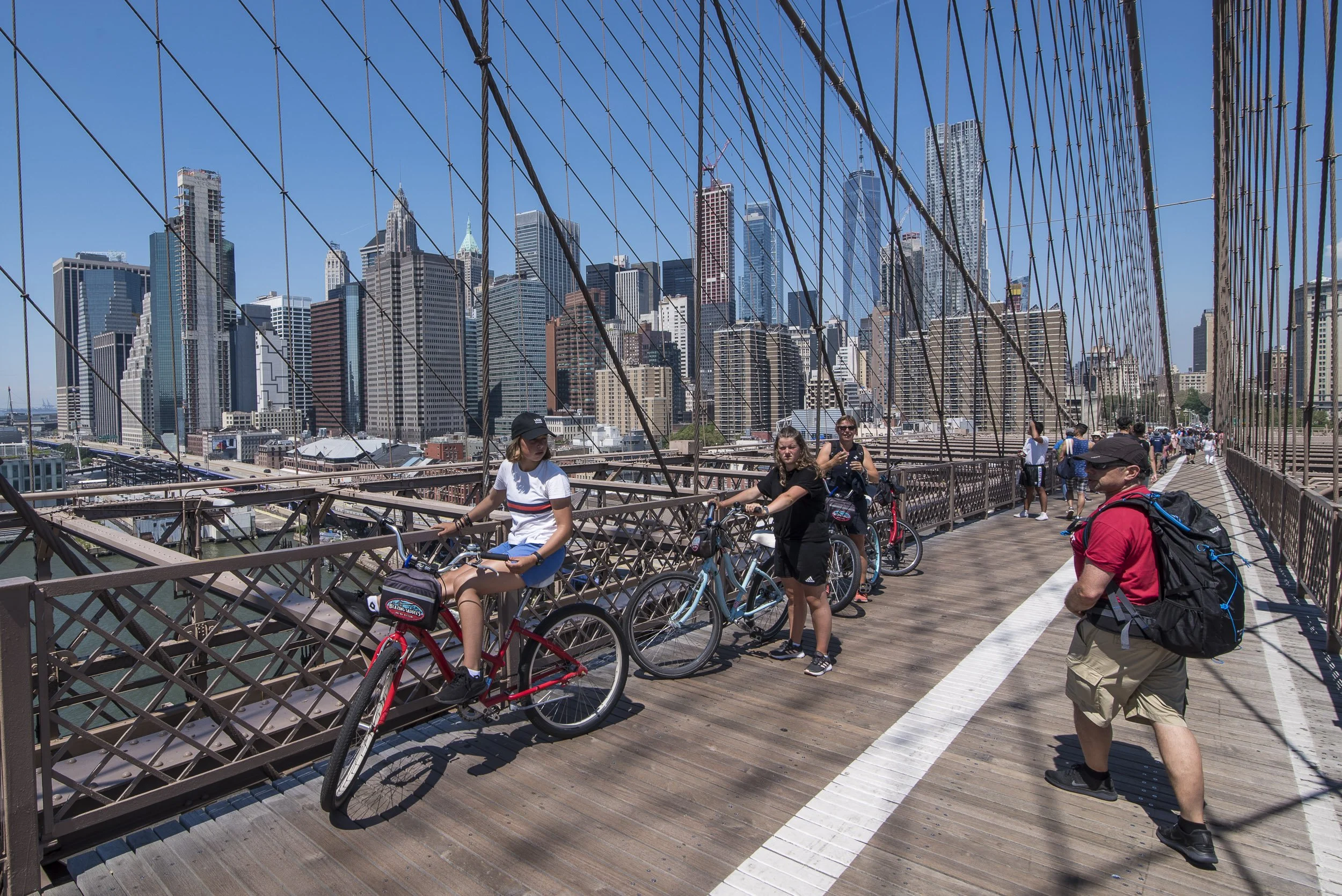 El puente de Brooklyn, desde dentro.