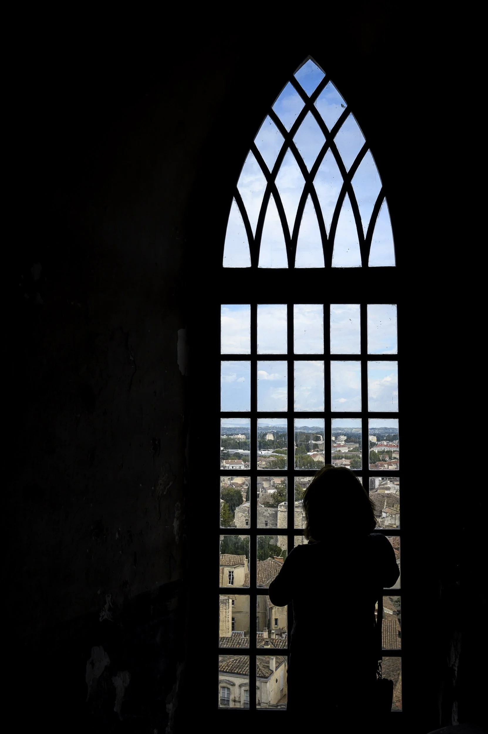 Una ventana del Palacio de los Papas en Aviñón. 