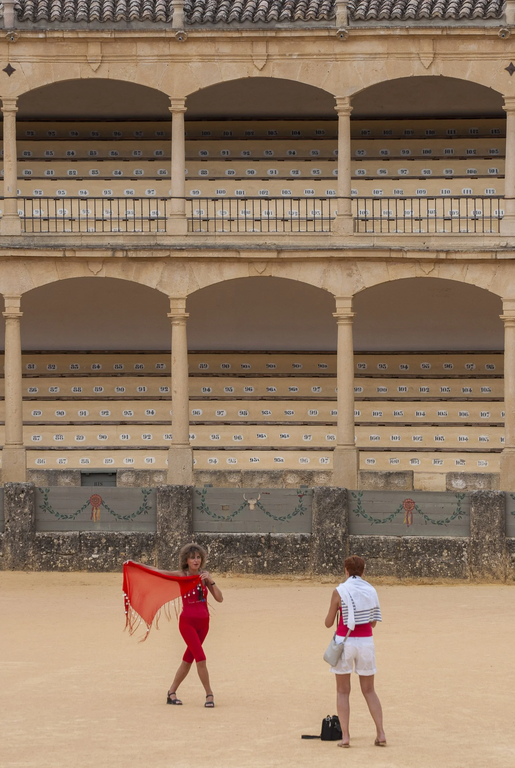 En la plaza de toros de Ronda.