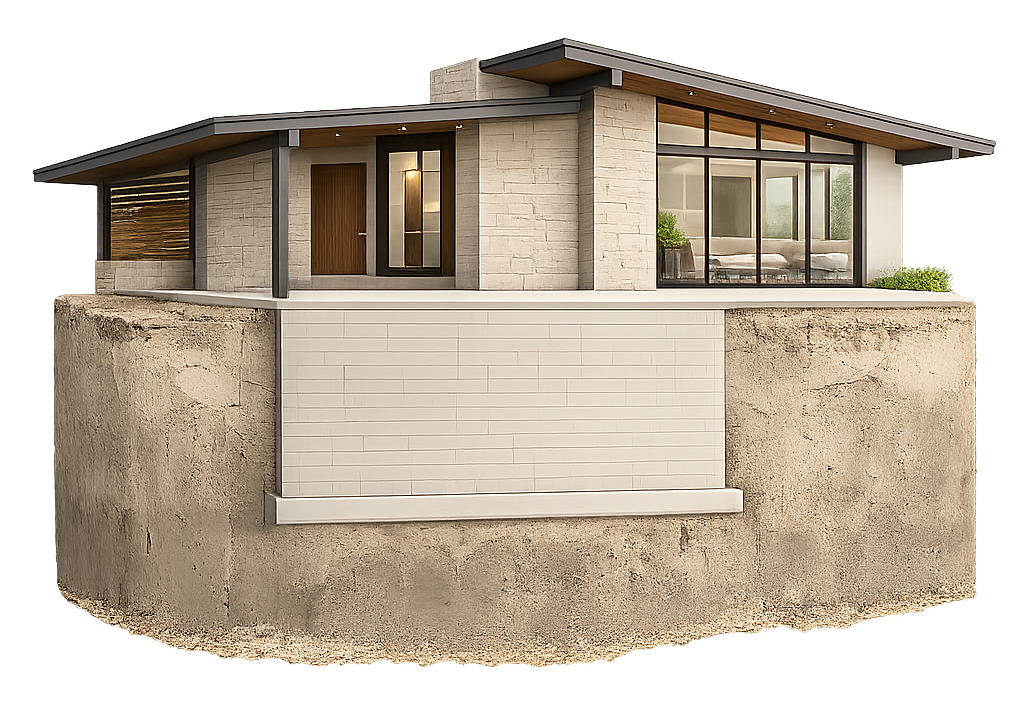 Corrected house foundation representing how precision structural correction improves health conditions