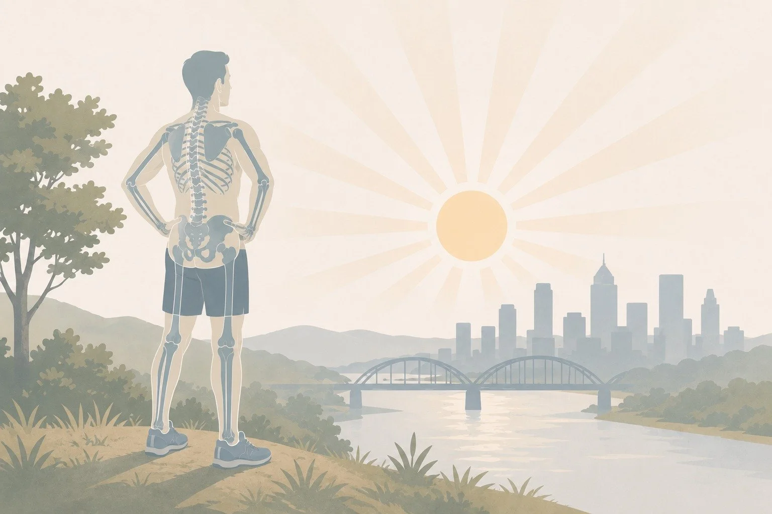 Most people are significantly underexposed to one of the most powerful health inputs available, and it's free. ☀️

Sunlight is a spectrum of wavelengths, each with distinct biological effects, and the composition changes throughout the day:

Morning 