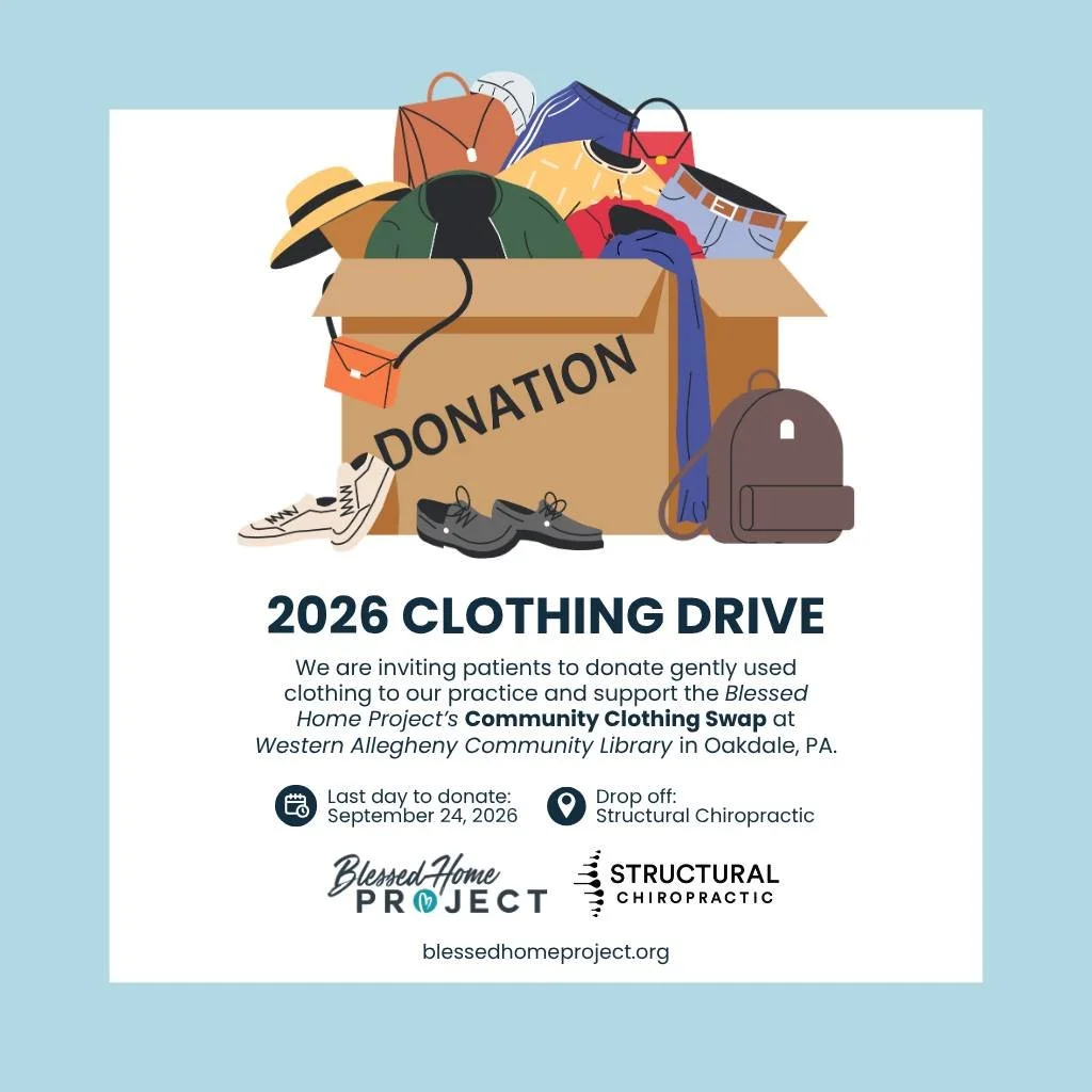 2026 Clothing Drive: Donate With Us

We're partnering with the Blessed Home Project's Community Clothing Swap and inviting our patients (and the rest of the community) to help fill the racks.

Gently used clothing, shoes, and accessories all count.

