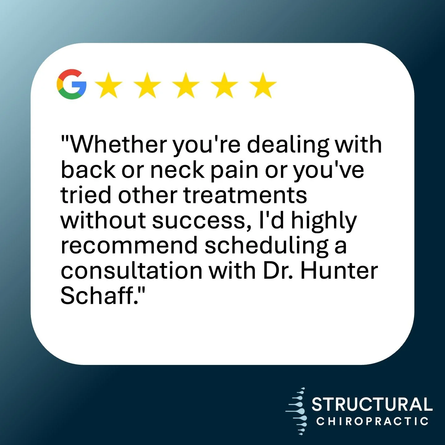Testimonial Tuesday!

If you're dealing with back or neck pain, or you've tried other treatments without the results you hoped for, a consultation is a good place to start. Let's figure out what's actually going on.