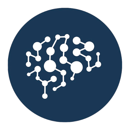 Stylized illustration of interconnected nodes and lines representing a molecular or network structure.