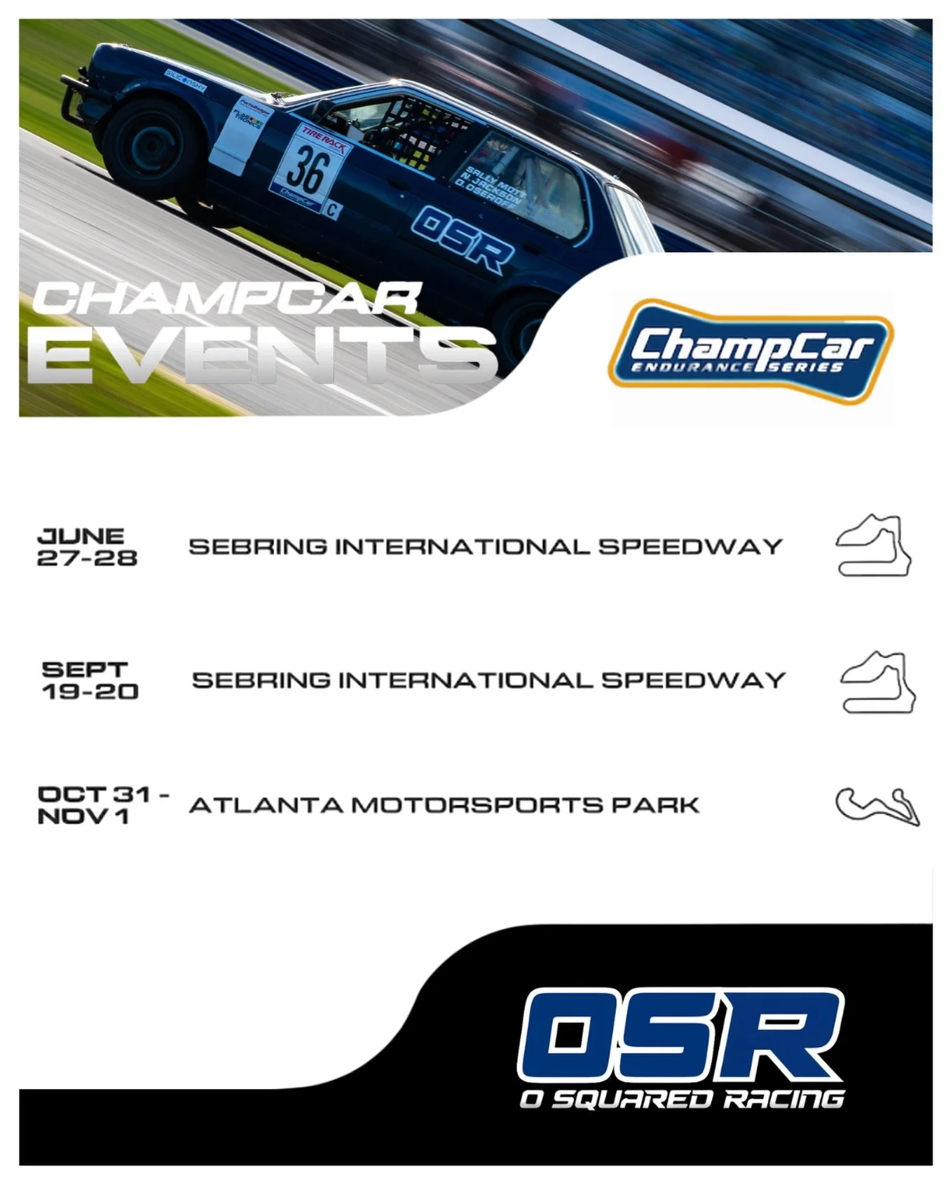 Two down, Three to go 🏁

&bull;

For inquiries about driving in any of the following races let us know in our DM!

&bull;

#racingteam #enduranceracing #southeast #season #fyp