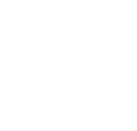 Logotipo en blanco y negro con un diseño geométrico en forma de cubo con letras estilizadas