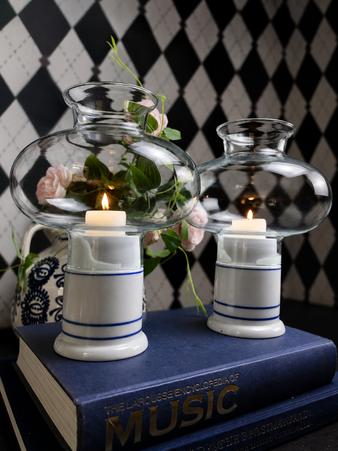 Pair of Vintage Dansk Christianshavn Hurricane Candleholders – 10