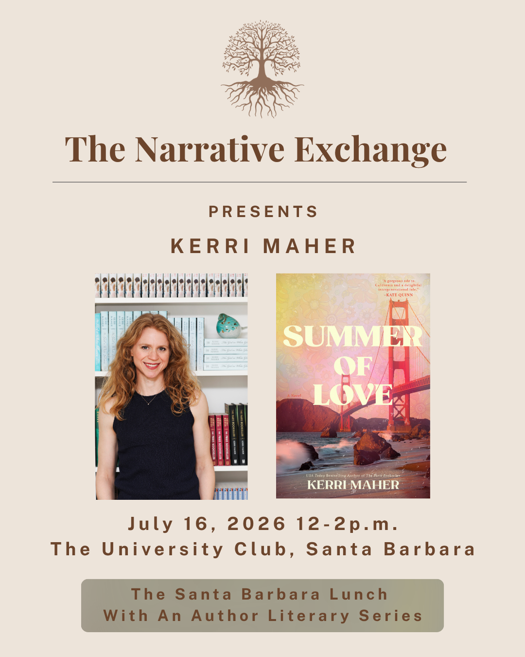Kerri Maher: Santa Barbara Lunch With An Author Literary Series